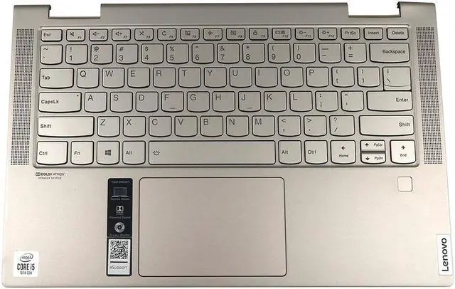 Alt view image 3 of 6 - 5CB0U43990 - For Lenovo - Upper Case With Keyboard (USA Mica)