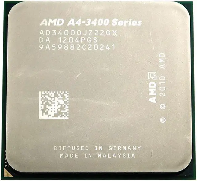 Alt view image 3 of 6 - AMD A4-3400 - A-Series APU Llano Dual-Core 2.7 GHz Socket FM1 65W AMD Radeon HD 6410D Desktop APU with DirectX 11 Graphic - AD3400OJZ22GX