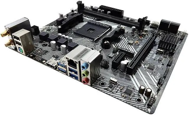 Alt view image 2 of 2 - A320M/ac Asrock AMD A320 Socket AM4 DDR4 Hdmi USB Micro ATX Motherboard NO I/O AMD Socket AM4 Motherboard