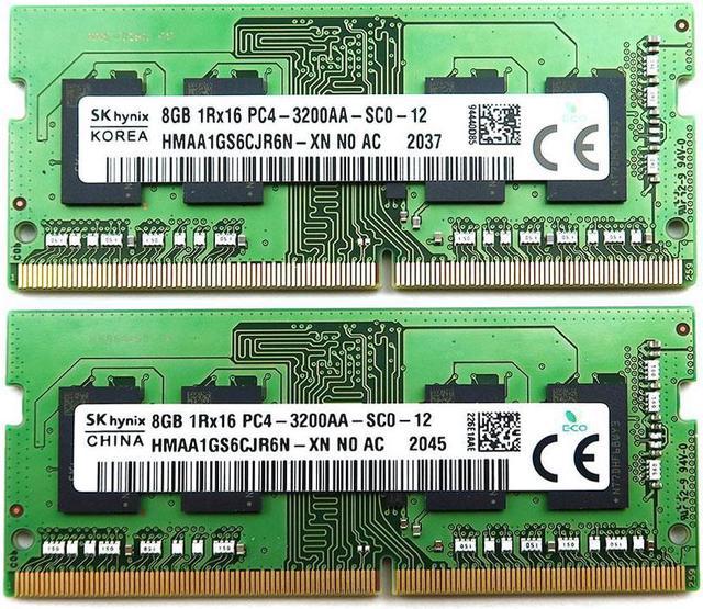 Used - Like New: HMAA1GS6CJR6N SK Hynix 16GB 2X8GB DDR4 Sodimm PC4