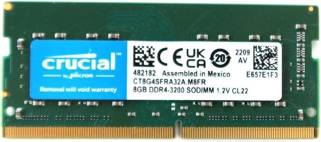 Crucial 8GB DDR4 3200 260-pin SODIMM Laptop Memory CT8G4SFRA32A - anyITparts