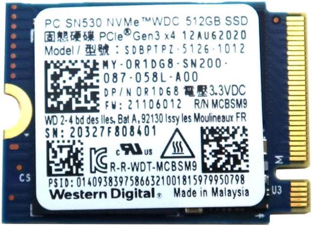 Western Digital 1TB SSD PC SN530 M.2 2230 PCIe Gen3 x4 NVMe 1024GB  SDBPTPZ-1T00
