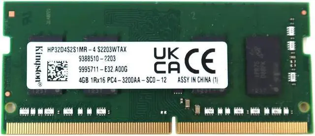 Used - Very Good: HP32D4S2S1MR-4 Kingston 4GB 1RX16 DDR4 Sodimm