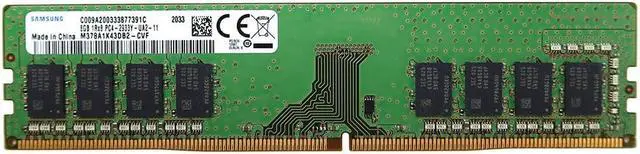 Main image of M378A1K43DB2 Samsung 8GB 1RX8 DDR4 Dimm PC4-23400 2933MHZ 288-PIN Memory M378A1K43DB2-CVF DDR4 288-PIN Desktop Memory - OEM