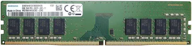 Main image of M378A1K43CB2-CRC_UA Samsung 8GB 1RX8 DDR4 Dimm PC4-19200 2400MHZ 288-PIN Memory M378A1K43CB2-CRC DDR4 288-PIN Desktop Memory
