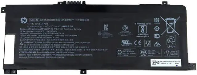 Main image of L43267-005_UB Genuine HP Envy 17-CG 15T-DR 15Z-DS 55.67WH 15.12V 3470MAH Battery L43267-005 Laptop Batteries
