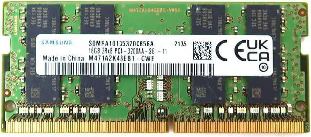 Main image of M471A2K43EB1-CWE_UB Samsung 16GB 2RX8 DDR4 Sodimm PC4-25600 3200MHZ 260-PIN Memory M471A2K43EB1-CWE Laptop Memory - OEM
