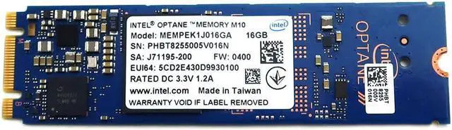 Main image of MEMPEK1J016GA Intel M10 16GB M.2 2280 Pcie 3X2 Nvme Optane Memory SSD J71195-200 M.2 SSD / Solid State Drive