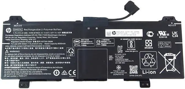 Main image of HSTNN-DB9M Genuine HP 11 G8 EE 14 G6 14A-NA 7.7V 6000MAH 47.3WH Lipo Battery L75253-271 Laptop Batteries