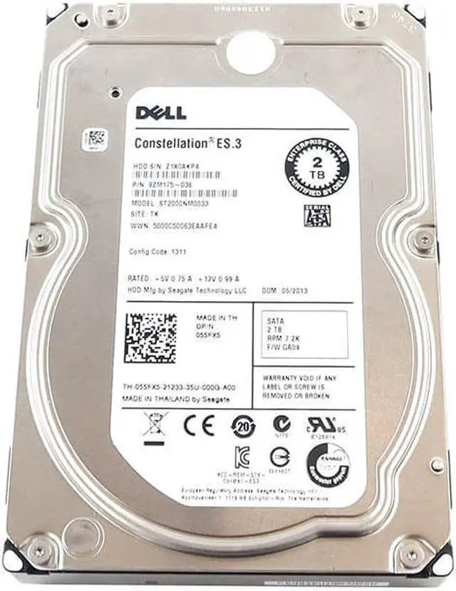 Main image of ST2000NM0033 Seagate 2TB 3.5" 7200RPM 128MB Cache Sata HDD 55FX5 9ZM175-036 Hard Drives - Sata