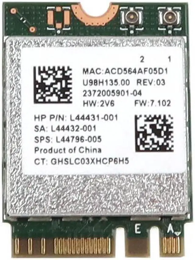 Main image of L44431-001_UB Genuine Realtek RTL8822CE M.2 2230 Ngff Wlan Bluetooth 4.2 Wifi Card L44431-001 Laptop Wireless Cards - Wifi