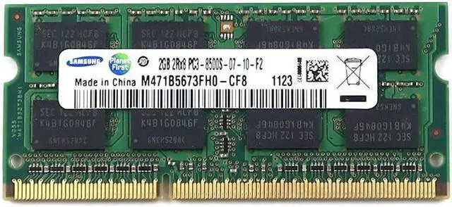 Main image of M471B5673FH0 Samsung 2GB DDR3 PC3-8500 1066MHZ 204-PIN CL7 Sodimm Memory M471B5673FH0-CF8 Laptop Memory - OEM