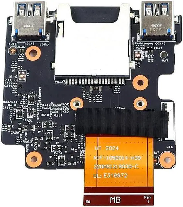 Main image of MS-1541A MSI GE66 Raider MS-1541 USB SD Card Reader I/O Board With Cable 607-1541A-01S I/O Boards- Video Audio USB IR DC TV PWR