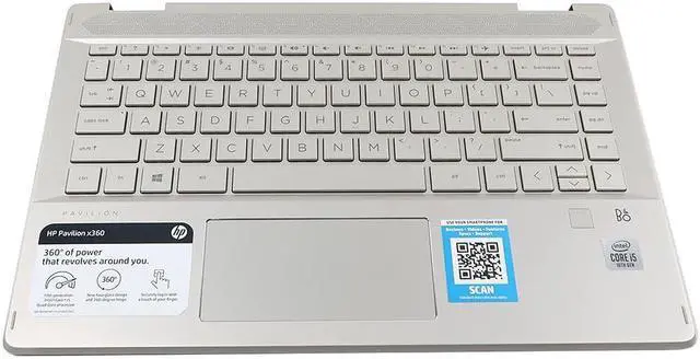 Main image of L53787-001_UB1 HP Pavilion 14-DH 14M-DH English Keyboard Palmrest Touchpad Assembly L53787-001 Laptop Palmrest Touchpad Assembly