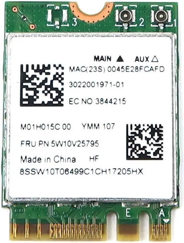 Main image of RTL8822CE Realtek M.2 2230 Wifi 5 802.11A/B/G/N/AC Bluetooth 4.2 Card 5W10V25795 Laptop Wireless Cards - Wifi