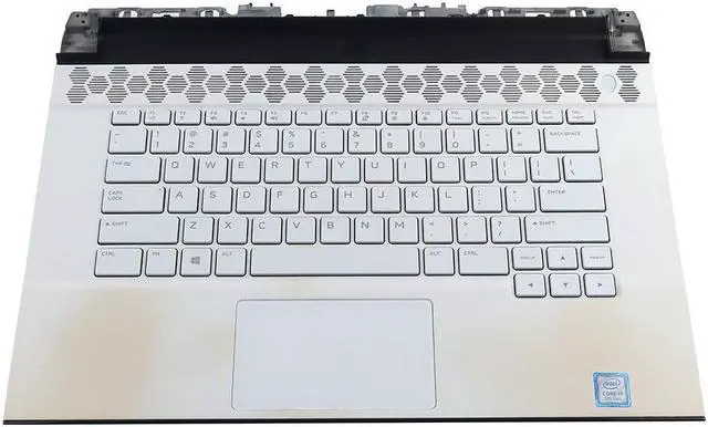Main image of Dell Alienware M15 R2 US Keyboard Palmrest Touchpad Assembly Lunar Light MVM8D Laptop Palmrest Touchpad Assembly