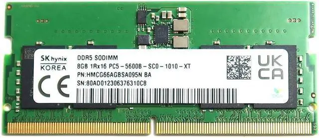 Used - Very Good: HMCG66AGBSA095N SK Hynix 8GB DDR5 Sdram
