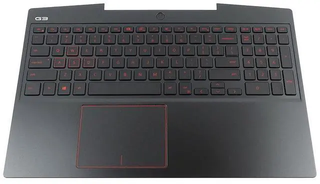 Main image of Dell G3 15 3500 Laptop US Keyboard Palmrest Touchpad Assembly Black 7FCRY Laptop Palmrest Touchpad Assembly