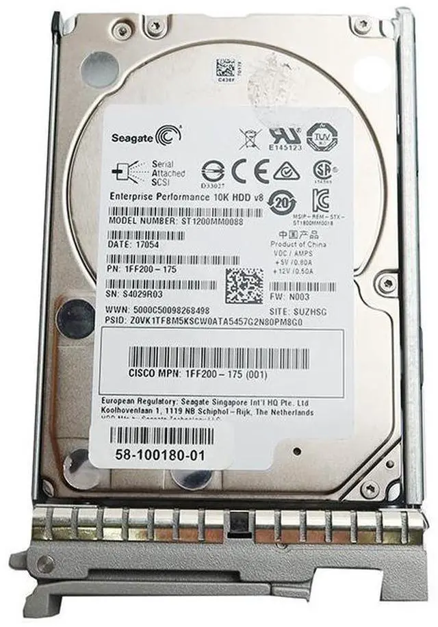 Main image of ST1200MM0088 Seagate 1.2TB 2.5" 10000RPM 128MB Cache SAS 12.0GB/S HDD 1FF200-175 Hard Drives - SAS