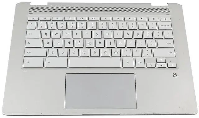 Main image of L73307-001_UC HP Chromebook 14B-CA US English Keyboard Palmrest Touchpad Assembly L73307-001 Laptop Palmrest Touchpad Assembly