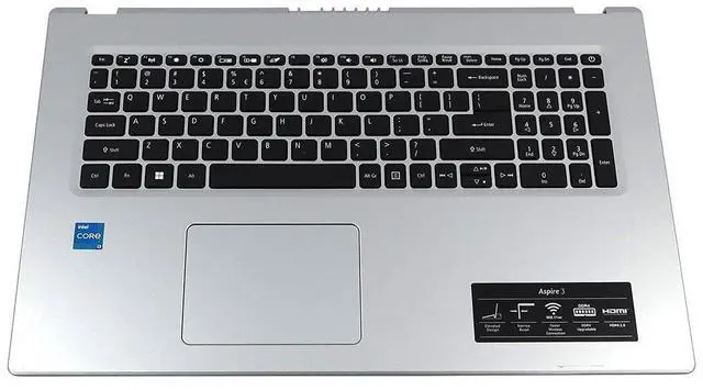 Main image of AP3A8000200_UC3 Acer Aspire 3 A317 Laptop Silver Keyboard Palmrest Touchpad Assembly AP3A8000200 Laptop Palmrest Touchpad Assembly