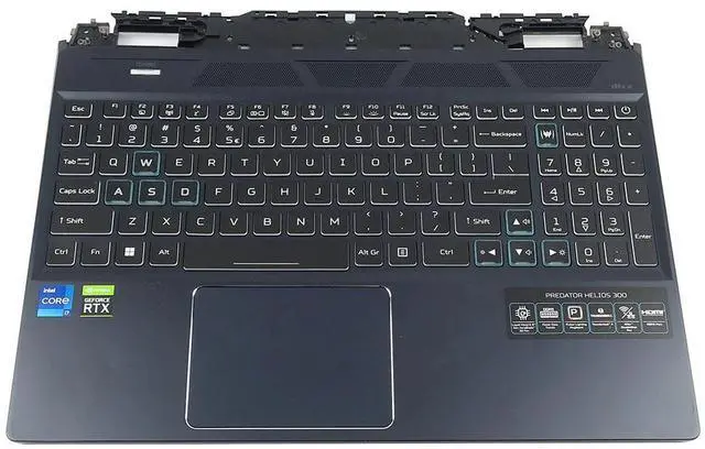 Main image of Acer Helios 300 PH315-55 N22C3 Keyboard Palmrest Touchpad Assembly AM3MQ000530 Laptop Palmrest Touchpad Assembly