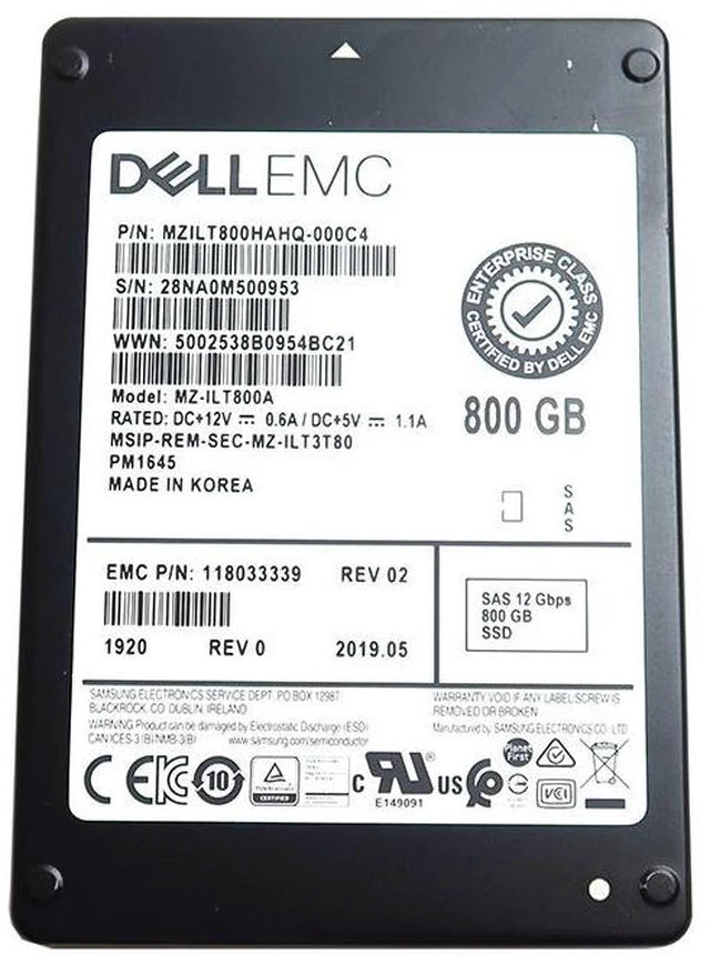 Main image of MZ-ILT800A Samsung 800GB 2.5" TLC SAS 12.0GB/S SSD 118033339 MZILT800HAHQ-000C4 SSD - Solid State Drives - OEM