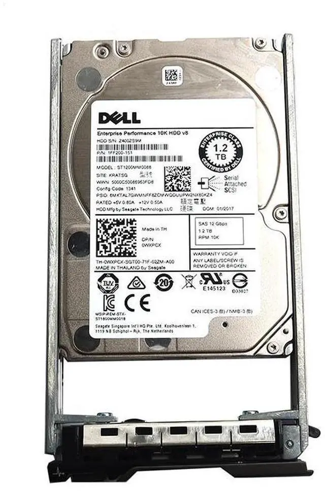 Main image of Wxpcx_Ua 0WXPCX Seagate ST1200MM0088 1.2TB 2.5" SAS 12.0GB/S 128MB Cache HDD Wxpcx 1FF200-151 Hard Drives - SAS - OEM