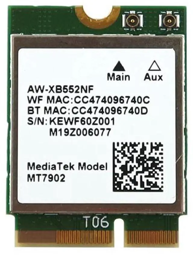 Main image of AW-XB552NF Azurewave M.2 2230 Pcie Wifi 6E 802.11AX Bluetooth 5.3 Wireless Card Laptop Wireless Cards - Wifi
