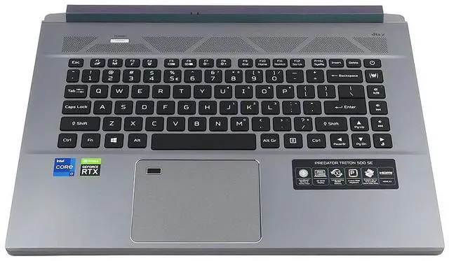 Main image of Acer Predator Triton 500 SE US Keyboard Palmrest Touchpad Assembly AM3BP000910 Laptop Palmrest Touchpad Assembly