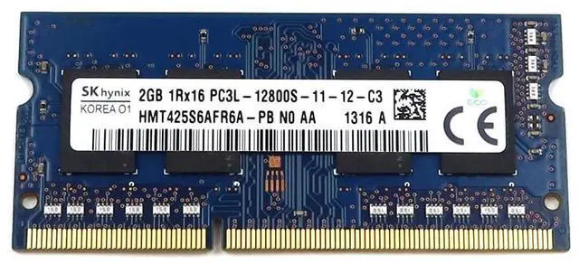 Main image of HMT425S6AFR6A-PB_UB SK Hynix 2GB 1RX16 DDR3 1600MHZ PC3-12800 204-PIN Sodimm Memory HMT425S6AFR6A-PB Laptop Memory
