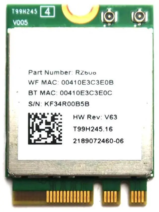 Main image of WIFI CARD RZ606 COMPATIBLE REPLACEMENT SPARE PART FOR MEDIATEK MT7921K 6E 802.11AX PCIE M.2 2230 BLUETOOTH 5.0