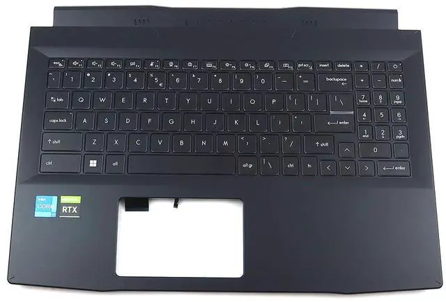 Main image of 307-581C211-M77_UB MSI Creator M16 A11U US Keyboard Palmrest Assembly 307-581C211-M77 NO Touchpad Laptop Palmrest Touchpad Assembly