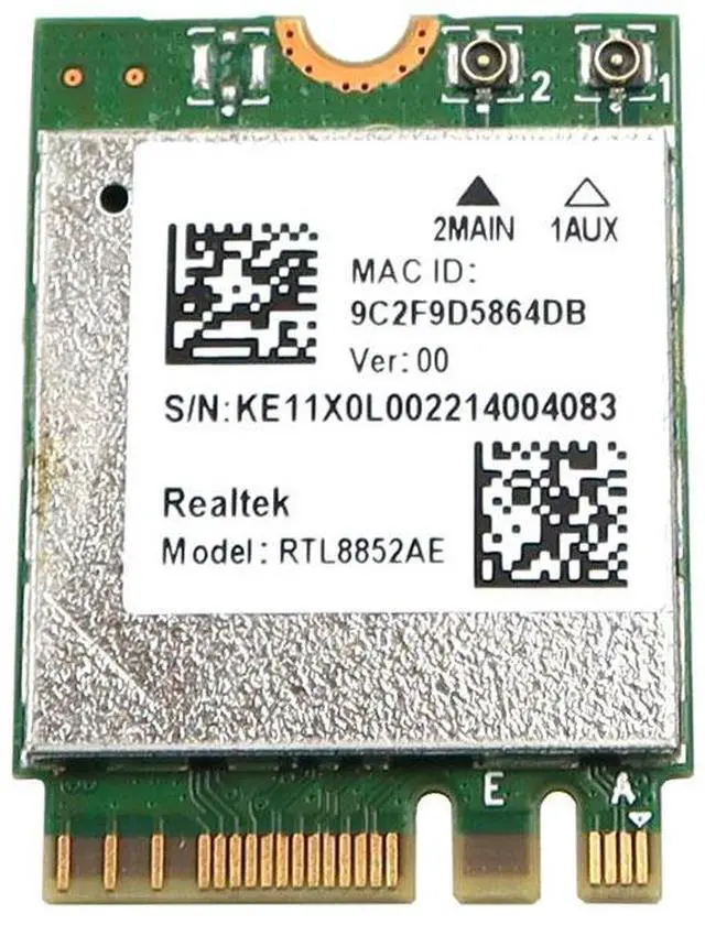 Main image of RTL8852AE_UA Realtek RTL8852AE M.2 2230 A+E KEY Pcie 802.11AX Wlan Bluetooth 5.0 Wifi Card Laptop Wireless Cards - Wifi