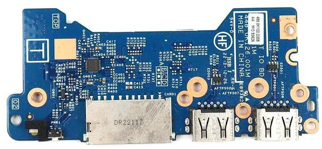 Main image of 5C50S25167_UB Lenovo Ideapad Flex 5-14ITL05 Laptop USB-A SD Card Reader I/O Board 5C50S25167 I/O Boards- Video Audio USB IR DC TV PWR