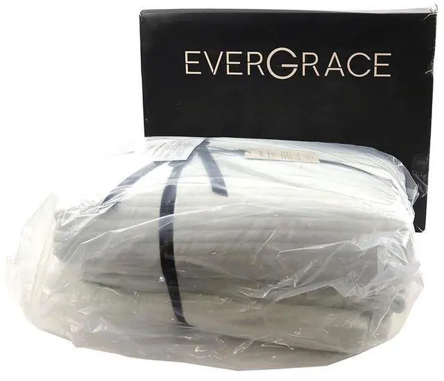 Main image of Evegrace Bright White 20X26IN 2 Shams 90X92IN Quilt Full Queen Size SET Home & Kitchen