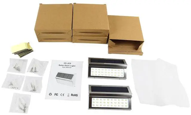 Main image of SOLAR LIGHTS 10 PIECE KIT COMPATIBLE REPLACEMENT SPARE PART FOR ROSHWEY 30 LED STAINLESS STEEL WATERPROOF OUTDOOR