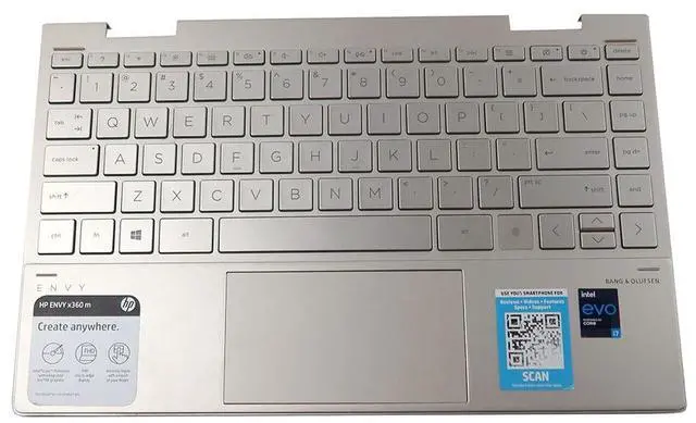 Main image of HP Envy X360 13-BD US English Keyboard Palmrest Touchpad Assembly M15291-001 Laptop Palmrest Touchpad Assembly