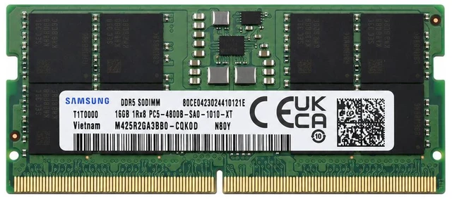 Main image of M425R2GA3BB0 Samsung 16GB DDR5 PC5-38400 4800MHZ 262-PIN Sodimm Memory M425R2GA3BB0-CQKOD Laptop Memory
