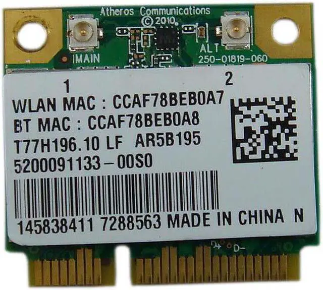 Main image of T77H126.00 LF Sony Vaio VGN-NW270F AR5B95 WiFi Card Laptop Wireless Cards - Wifi