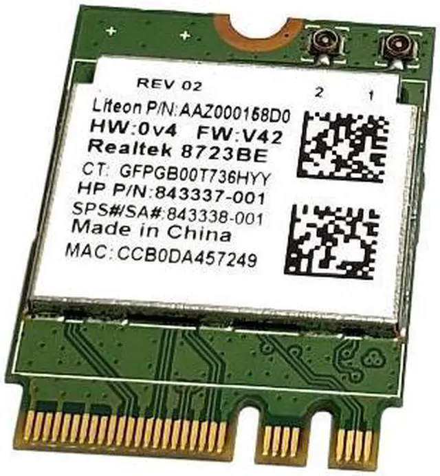 Main image of RTL8723BE Realtek M.2 802.11N Wlan Bluetooth 4.0 Pcie Wireless Card AAZ000158D0 Laptop Wireless Cards - Wifi