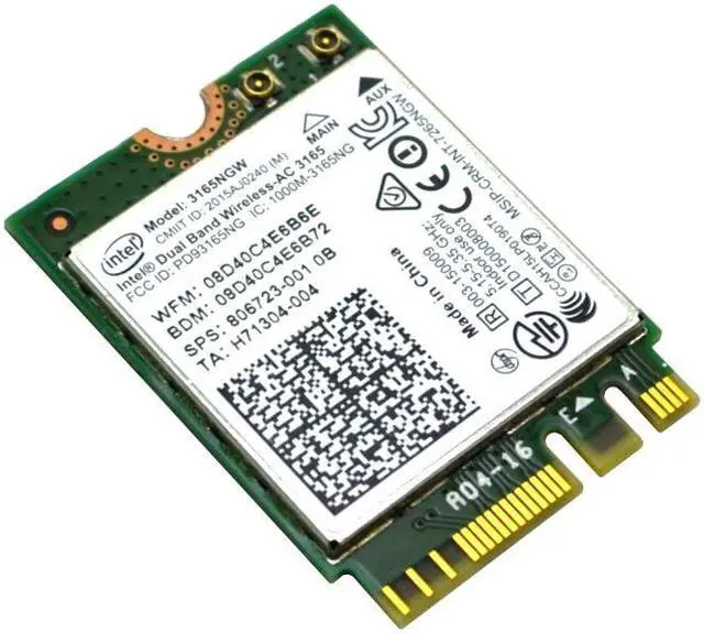 Alt view image 2 of 5 - HP 806723-001 Intel Dual Band Wireless-Ac 3165 802.11Ac, Dual Band, 1X1 Wi-Fi And Bluetooth 4.0 Wlan Module (Most Of World)