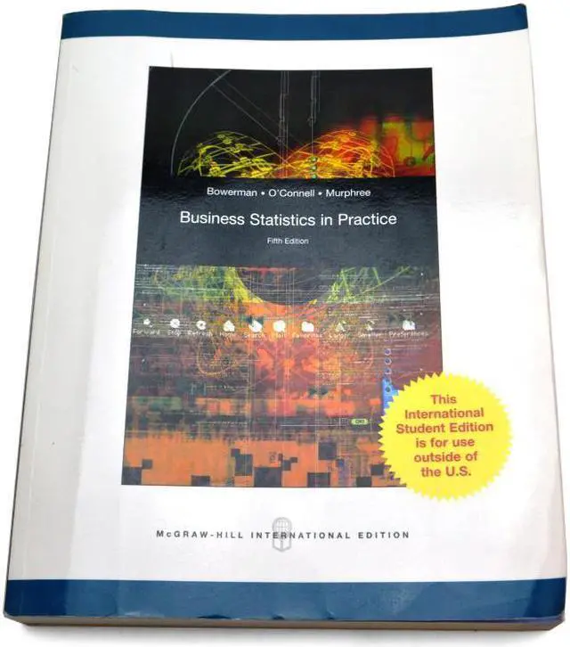 Main image of Bowerman O'connell et al Business Statistics IN Practice International 5TH Edition CD-ROM Clearance Sale