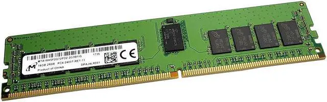 Main image of Micron 16GB DDR4 PC4-19200 2400MHZ ECC Registered RAM MTA18ASF2G72PDZ-2G3B1 USA DDR4 288-PIN Desktop Memory