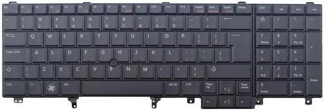 Main image of New Replacement Laptop Backlit Keyboard with pointer for Dell Latitude E5520 E5530 E6520 E6530 E6540 PK130FH1B00 NSK-DW0BC HG3G3 0HG3G3 PK130FH1B00 NSK-DW0BC HG3G3 , US layout Black color