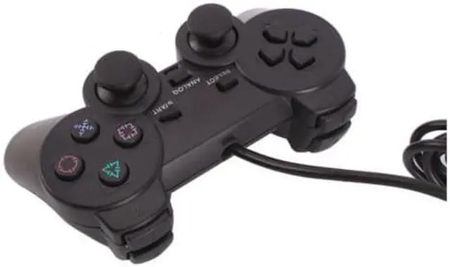 Alt view image 3 of 3 - New Games Wired Shock Game Vibration Controller for Sony Playstation PS2 Black