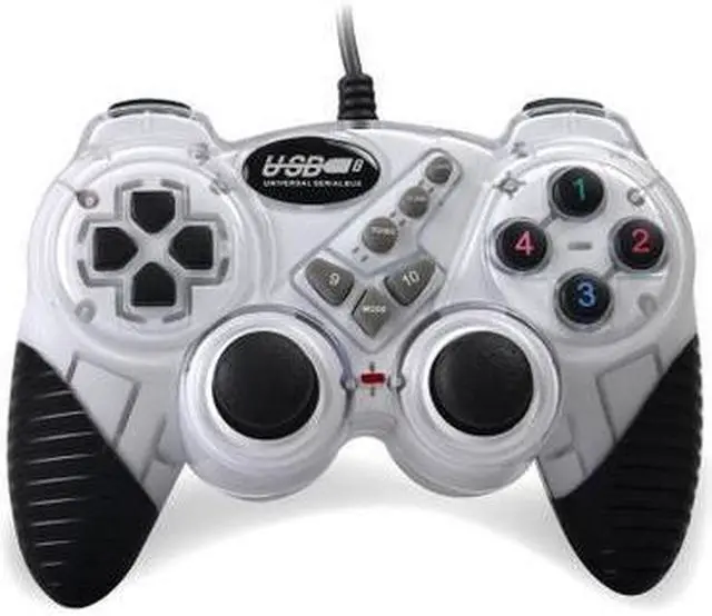 Main image of USB 2.0 Wired Gamepad Double Shock Joystick Joypad Game Controller for PC Laptop--white