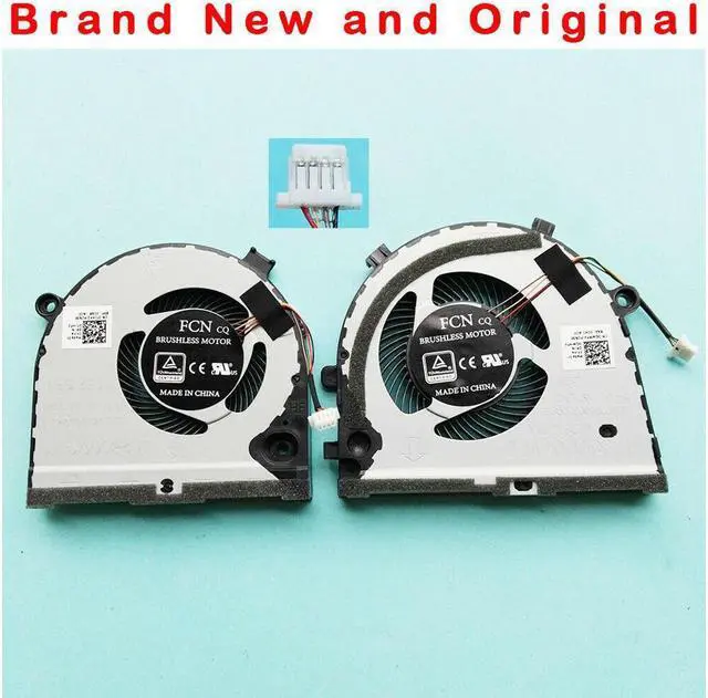 Alt view image 5 of 5 - One pair New 4 pin Laptop CPU GPU cooling Fan for Dell G3 3579 G3-3579 3779 G5 5587 G5-5587  fan cooler FKB7 OJWMFV  DC28000KVF0 DFS551205ML0T TP  FKB6 OTJHF2 DC28000KUF0 DFS481105F20T EP
