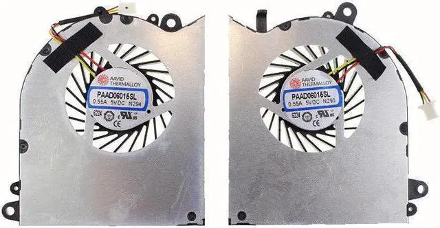 Alt view image 2 of 3 - New a pair  CPU+GPU cooling FAN 3 pin For MSI GS60 Cooling Fan PAAD06015SL