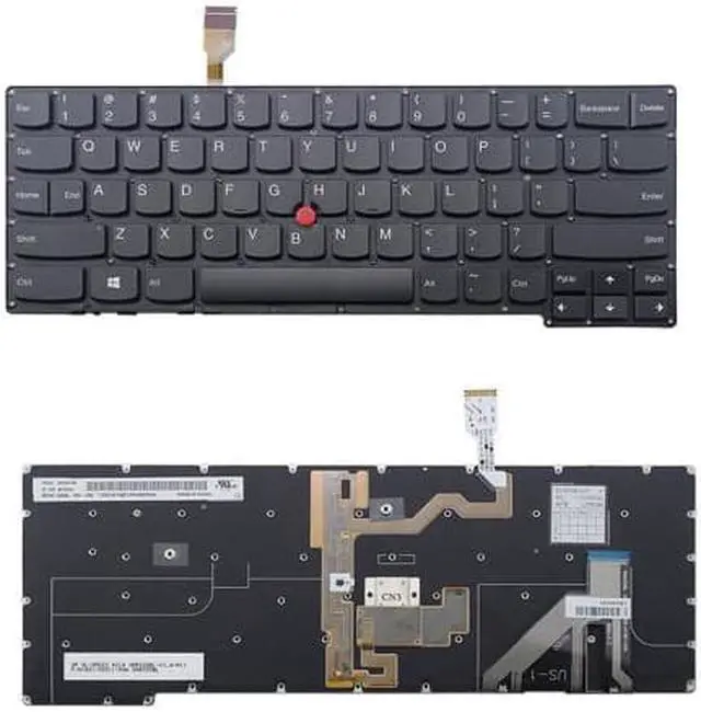 Main image of New US Layout Replacement   Laptop backlit Keyboard (without frame) For Lenovo IBM PN: 0C45108 MQBL-USE 00HM000 00HM030 04X5570 04X6518 Light Backlight Black Notebook US